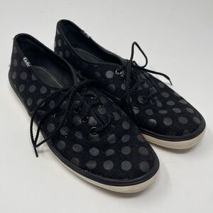 Keds Shoes  Black on Black Polka Dot Casual Lace Up Flat Women’s Size 7